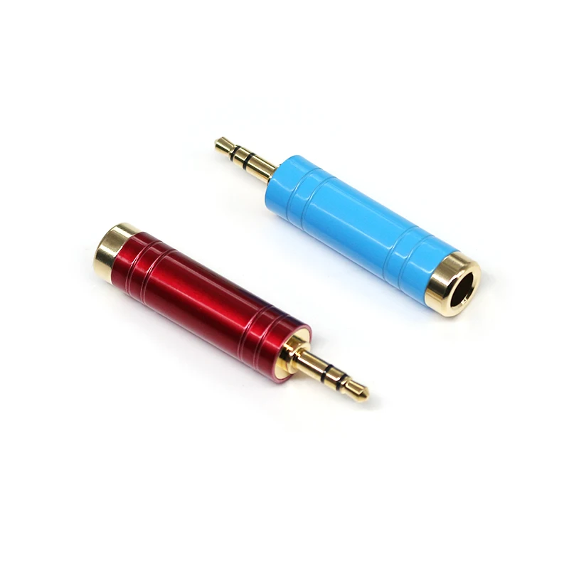 High Quality All-copper 3.5mm Male Connector with 6.5 Pins Microphone Converters Headphone Conversion Plugs 3.5mm to 6.3mm