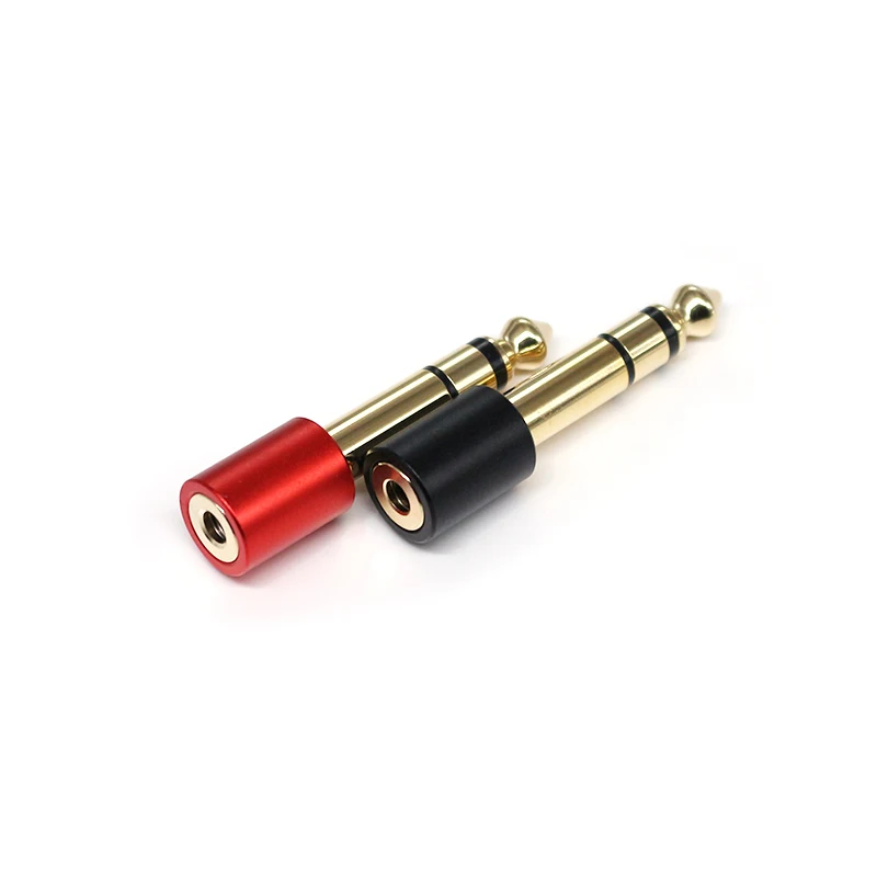 Stereo Audio Adapters Gold Plated Audio Connectors Pure Copper 6.35mm Plug to 3.5mm Jack Audio Adapters Headphone Jack Plug
