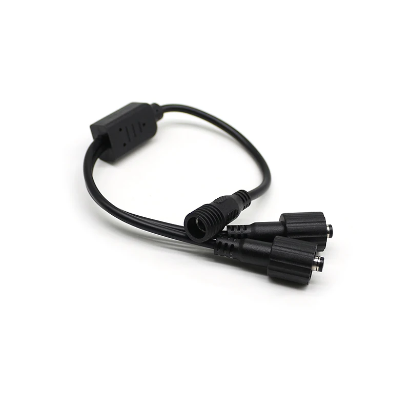 Professional Custom DC Splitter Cables DC5521 Female Jack to Two DC5521 Plug DC Cables Waterproof DC Cables for LED Light