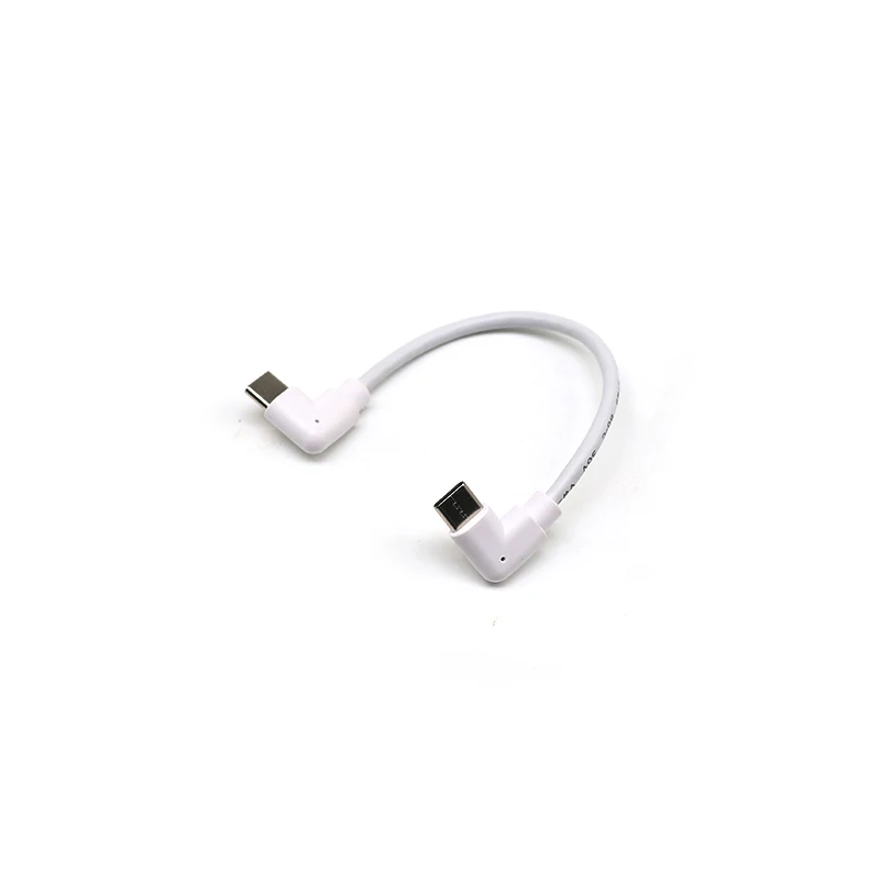 Reliable Quality Elbow Type C Plug to Type C Plug Cables Fast Speed Type C Data Cables Quick Charging Cables for Mobile Phone