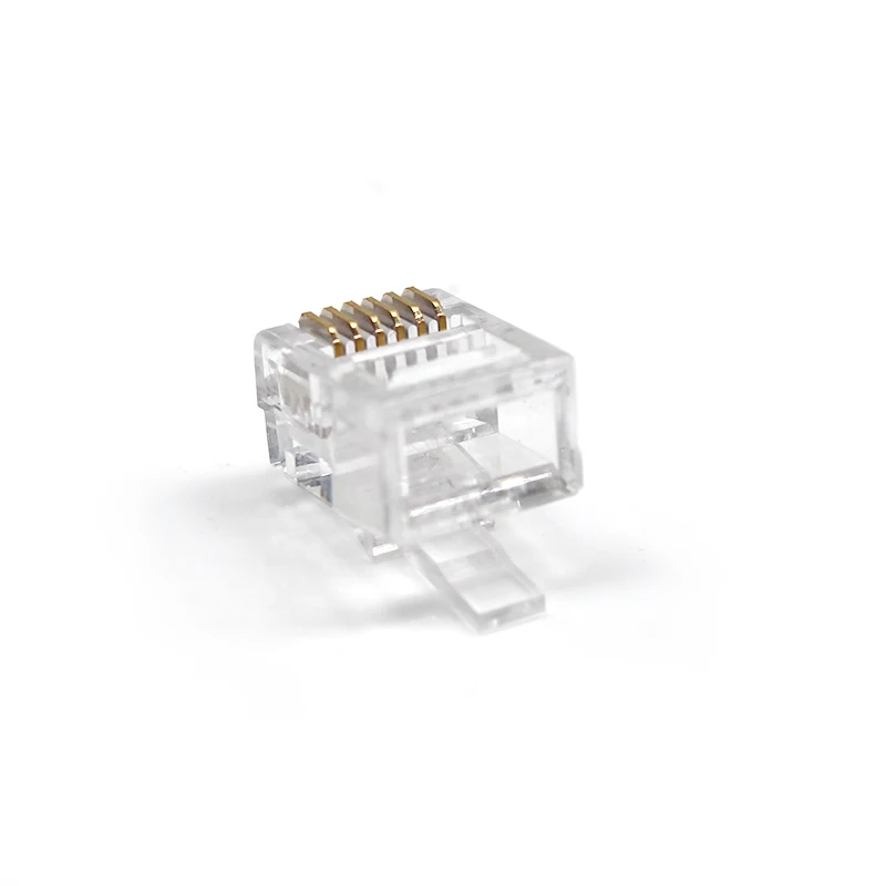 RJ11 Male Connectors 6P4C 6P6C for Telephone Cable Ethernet UTP Plug Rj45 Female Connectors Chinese Professional Factory