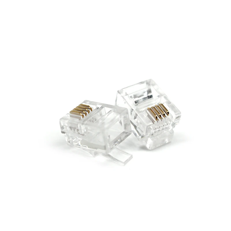 Professional OEM ODM RJ11  6P4C Plugs Ethernet Connectors for Telephone Cable Ethernet UTP Plug RJ11 Male Plug Connectors