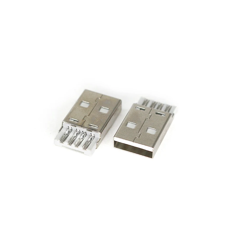 Fast Speed USB Plugs Data Transmission Charging USB 2.0 4Pin Short Body a Type Male Plugs SMT Male USB Connectors for USB Cable