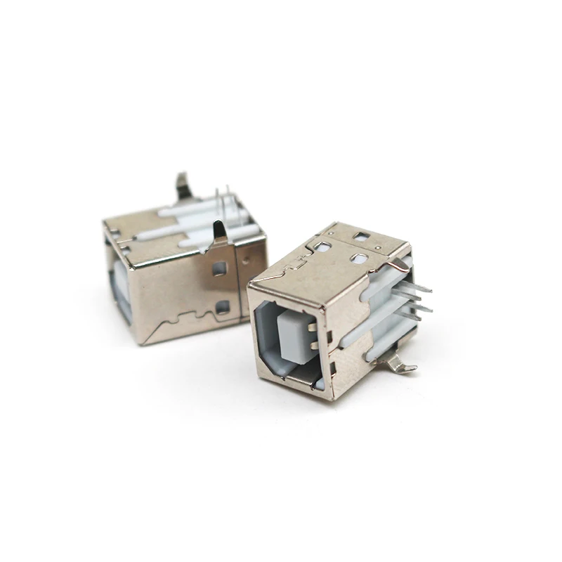 Factory Direct Sale USB BF 90 Degree Jack DIP Horizontal THR USB 2.0 Type B Female Socket Connectors USB B Female Sockets