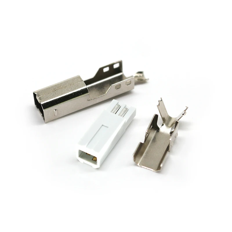 Good Quality USB B Male Plugs 3pcs Set Data Transmission Charging USB 2.0 Male Plugs Assembly USB Connectors for USB Cable