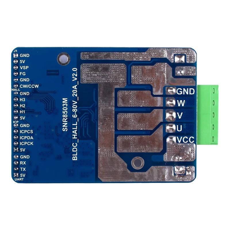 Industrial DC Motor Speed Controller Board 50A 1600W 8-60V PWM Speed Regulator with Potentiometer Port for Brush Motor Fan Pump