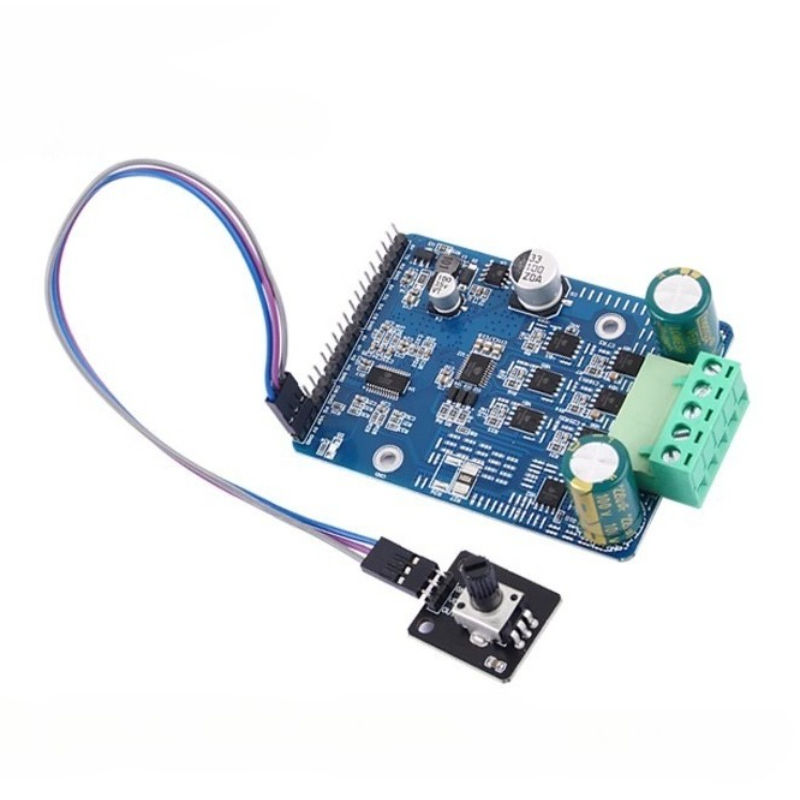 Industrial DC Motor Speed Controller Board 50A 1600W 8-60V PWM Speed Regulator with Potentiometer Port for Brush Motor Fan Pump