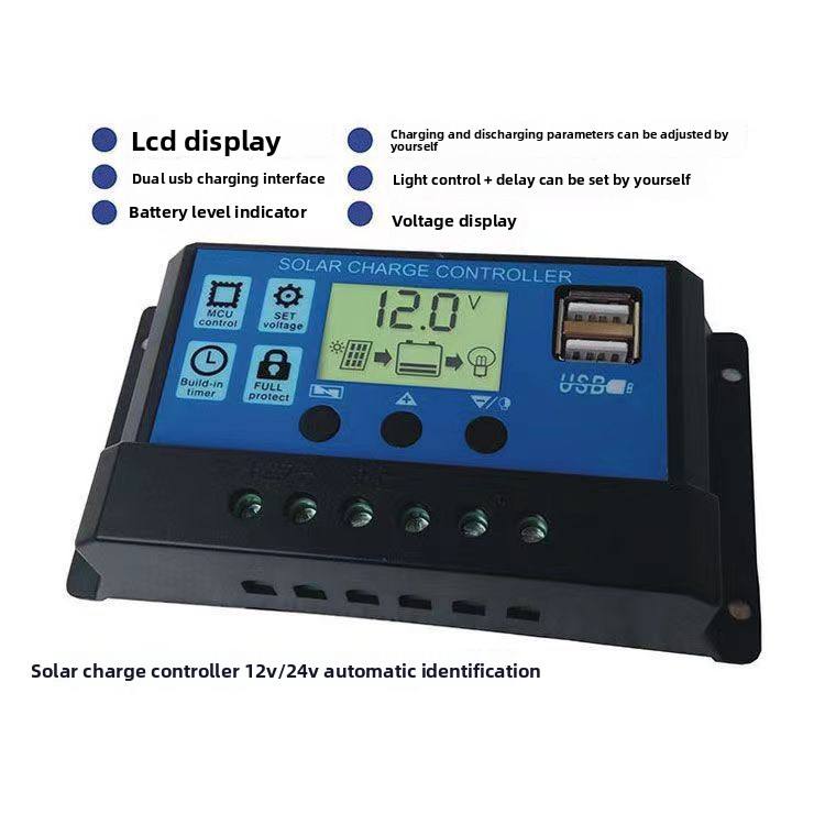 12V/24V 10-30A Fully Automatic Universal Solar Charge Controller for Photovoltaic Panels