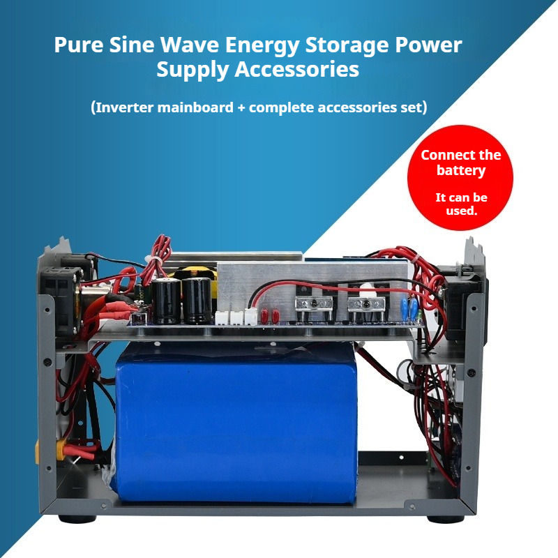 Portable Power Station DIY Kit Pure Sine Wave Inverter 12V/24V-220V 300W-3000W Solar Energy Storage System Kit Withoout Battery