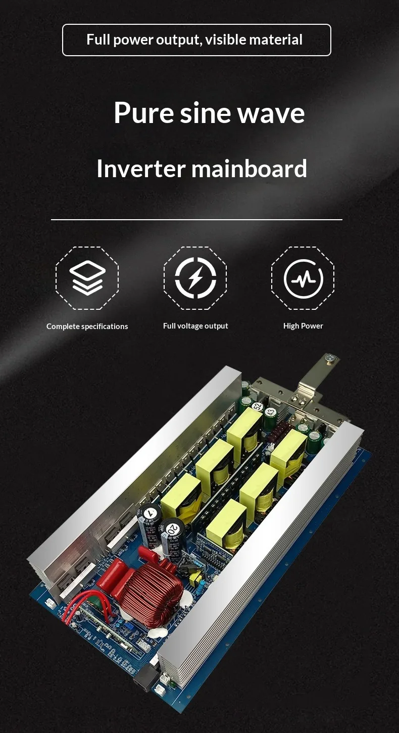 Inverter Motherboard 12V 24V 48V to 220V Outdoor Energy Storage Power Conversion Module High Efficiency