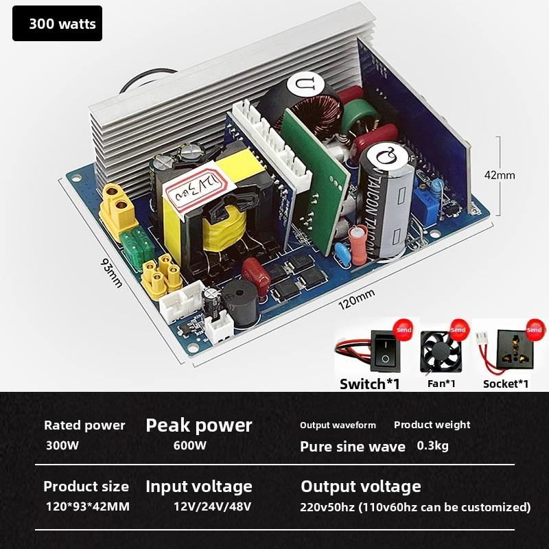 Inverter Motherboard 12V 24V 48V to 220V Outdoor Energy Storage Power Conversion Module High Efficiency