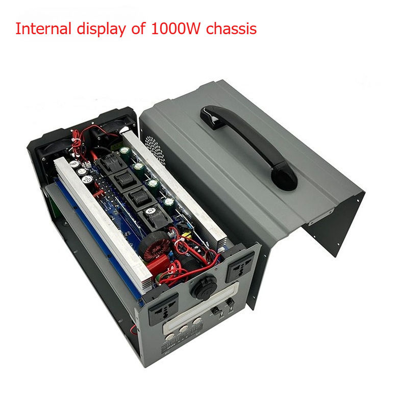 Portable Power Station DIY Kit 1000W Pure Sine Wave Inverter 12V 24V DC to 220V AC Battery Box Outdoor Camping Solar Emergency