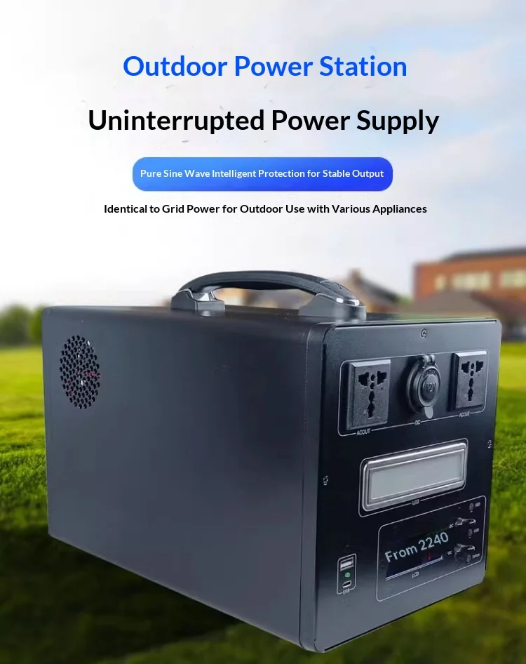 Complete Portable Power Station 600W 1000W Pure Sine Wave Inverter 12V 24V Battery Kit Outdoor Camping Solar Emergency