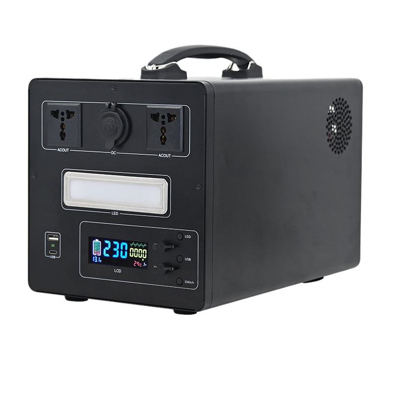 Complete Portable Power Station 600W 1000W Pure Sine Wave Inverter 12V 24V Battery Kit Outdoor Camping Solar Emergency