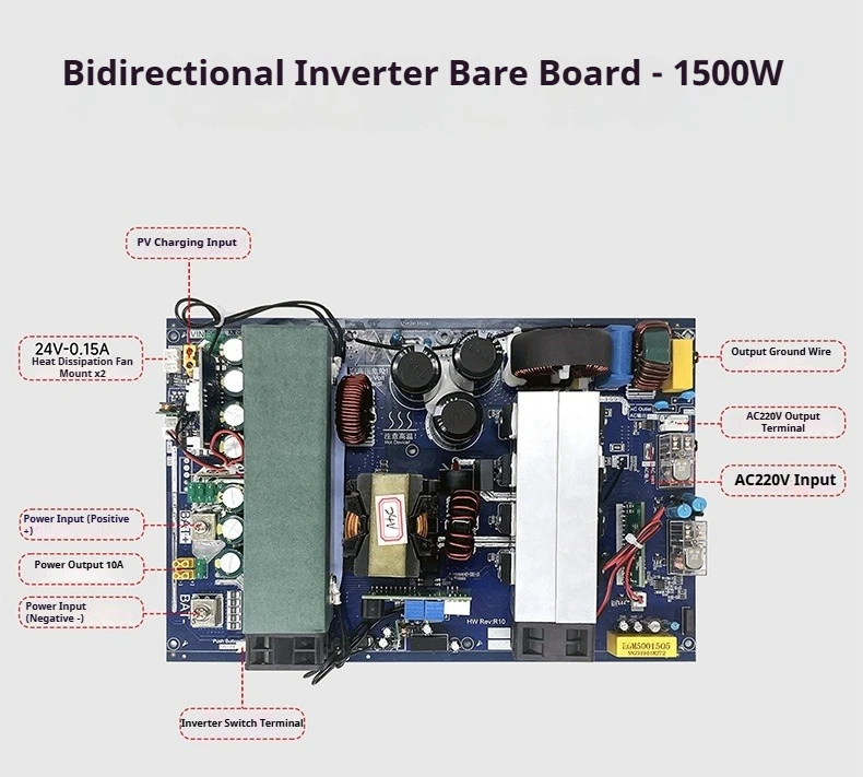 Bidirectional Inverter Charger 3000W 5000W 24V to 220V Solar Inverter with MPPT 50A UPS Function