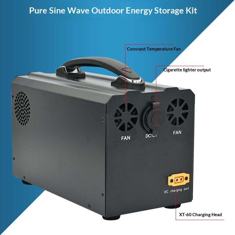 2500W Portable Power Station DIY Kit Pure Sine Wave Inverter 12V 24V to 220V Outdoor Energy Storage Case with Digital Display