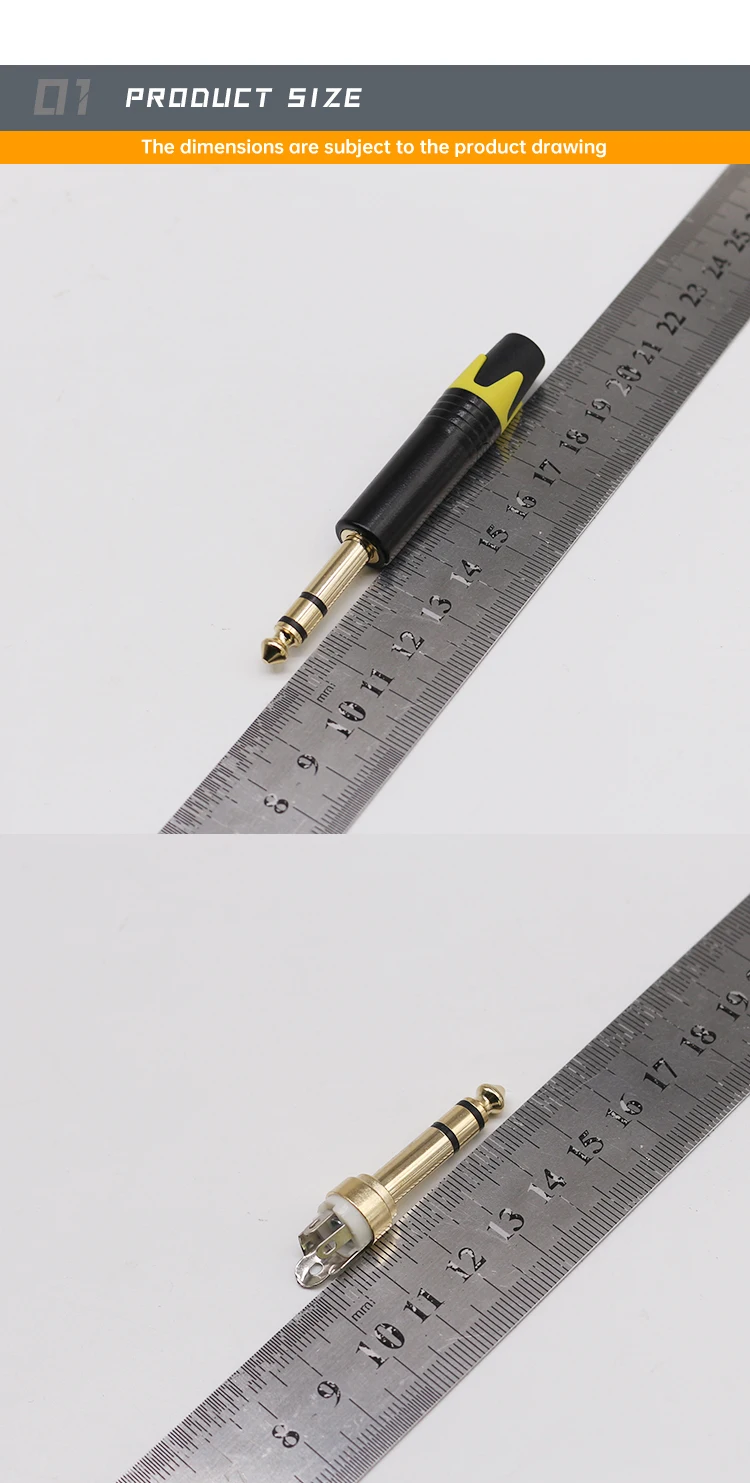 DXZP SC 3p Full Copper Gold-Plated Audio Connectors XLR Male Plugs Microphone Connectors Audio Jack for Balance Audio Cables
