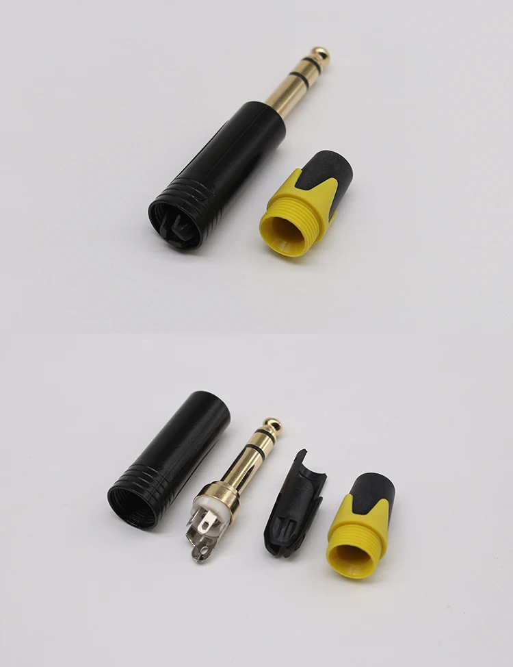 DXZP SC 3p Full Copper Gold-Plated Audio Connectors XLR Male Plugs Microphone Connectors Audio Jack for Balance Audio Cables