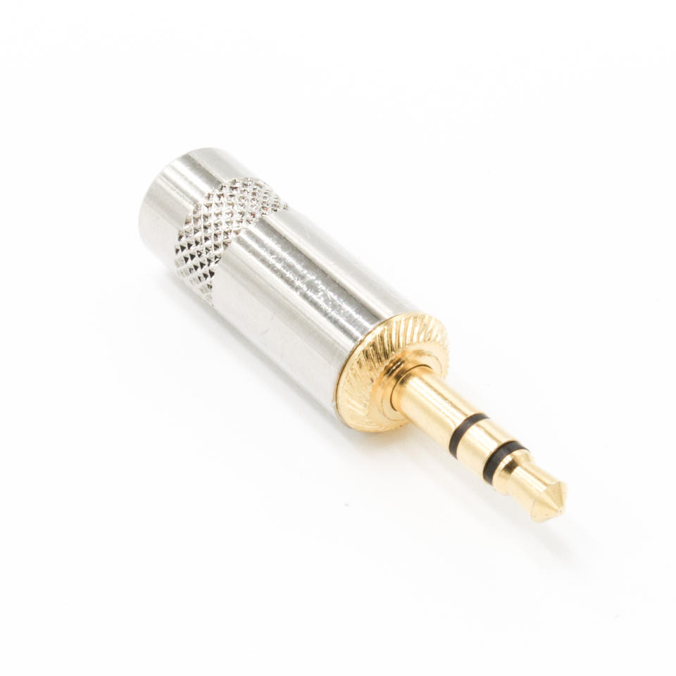 Personalized Audio Connectors 3.5mm Waterproof Plugs 3.5mm Stereo Headphone Plug Gold Plated With Metal Shell Welding Plugs