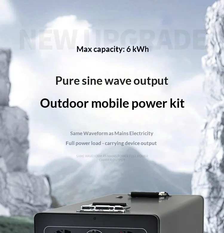 Portable Power Station 300W-3000W Pure Sine Wave Inverters with BMS Battery System Outdoor Camping Emergency Power Backup AC UPS