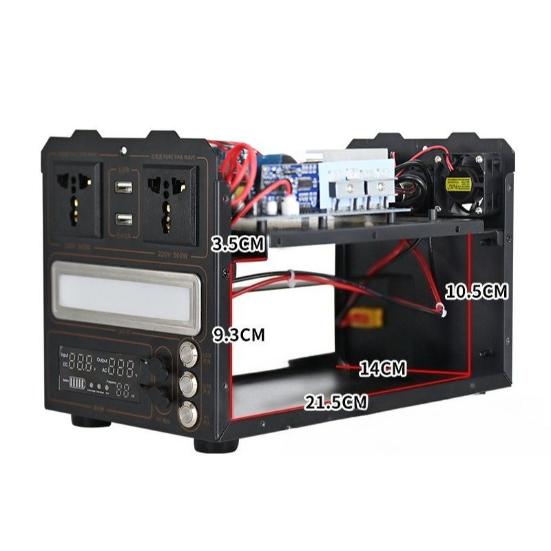 Portable Power Station 300W-3000W Pure Sine Wave Inverters with BMS Battery System Outdoor Camping Emergency Power Backup AC UPS