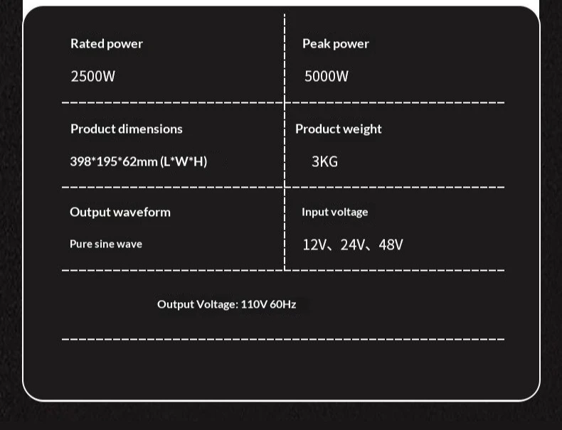 Pure Sine Wave Inverter Board 110V 60Hz DC 12V/24V/48V to AC 300W-2500W Solar Power Inverter PCB for Lithium Battery