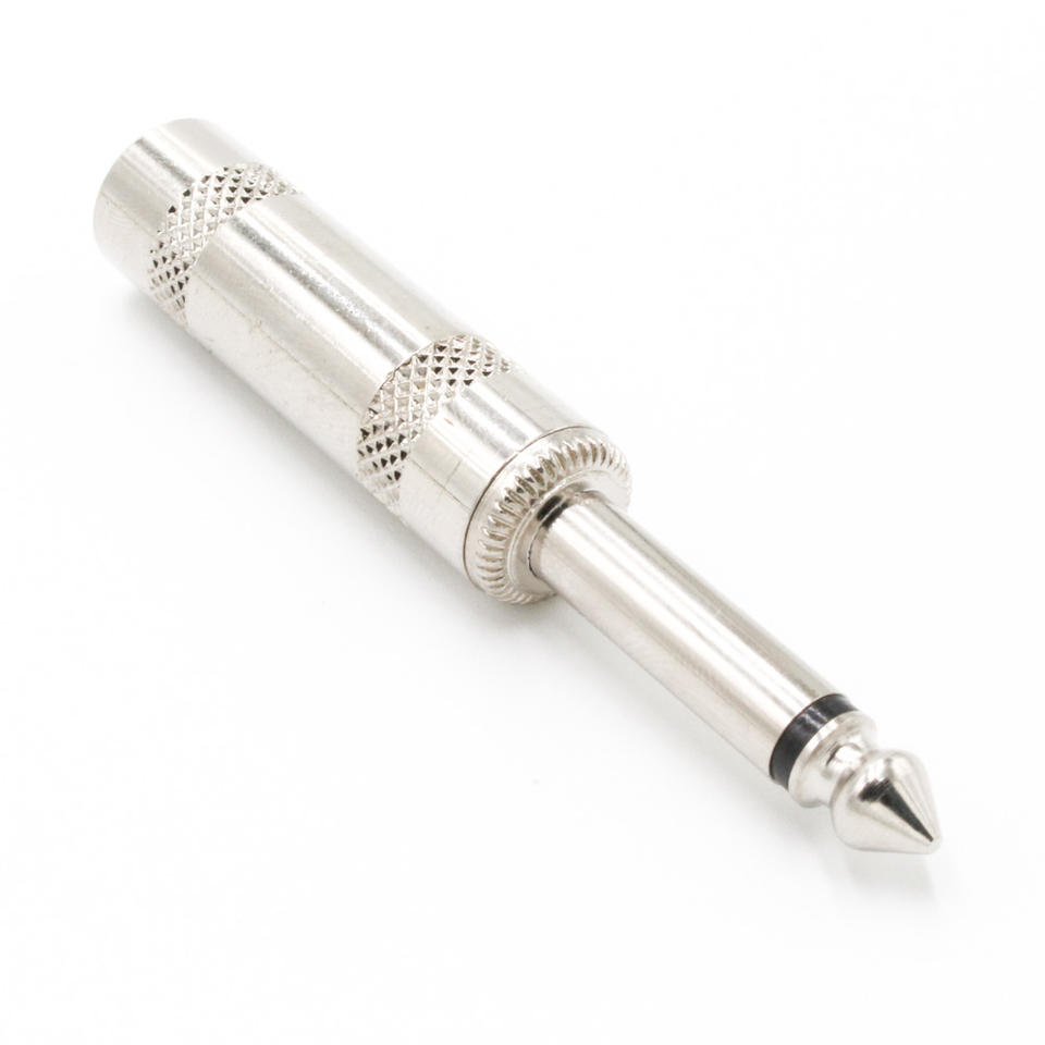 Full Metal 6.35mm 1/4 Mono Jack Plugs Electrical Adapter Phone Plugs 6.35mm Mono Audio Plugs 1/8" Audio Connectors Adapter