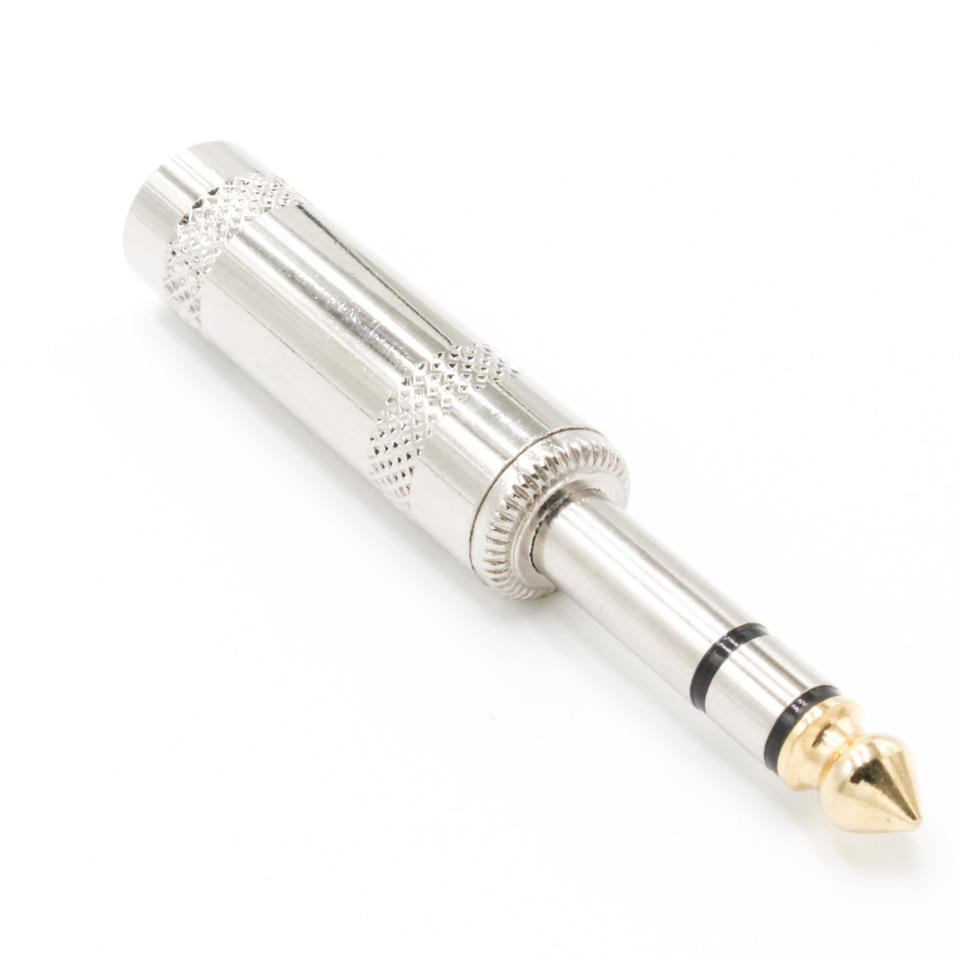 Full Metal 6.35mm 1/4 Mono Jack Plugs Electrical Adapter Phone Plugs 6.35mm Mono Audio Plugs 1/8" Audio Connectors Adapter