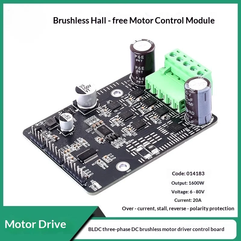 DC Motor Speed Controller Board 1600W 6-80V Analog Speed Regulator with Potentiometer Heatsink for Brush Motor Fans Drive Powers