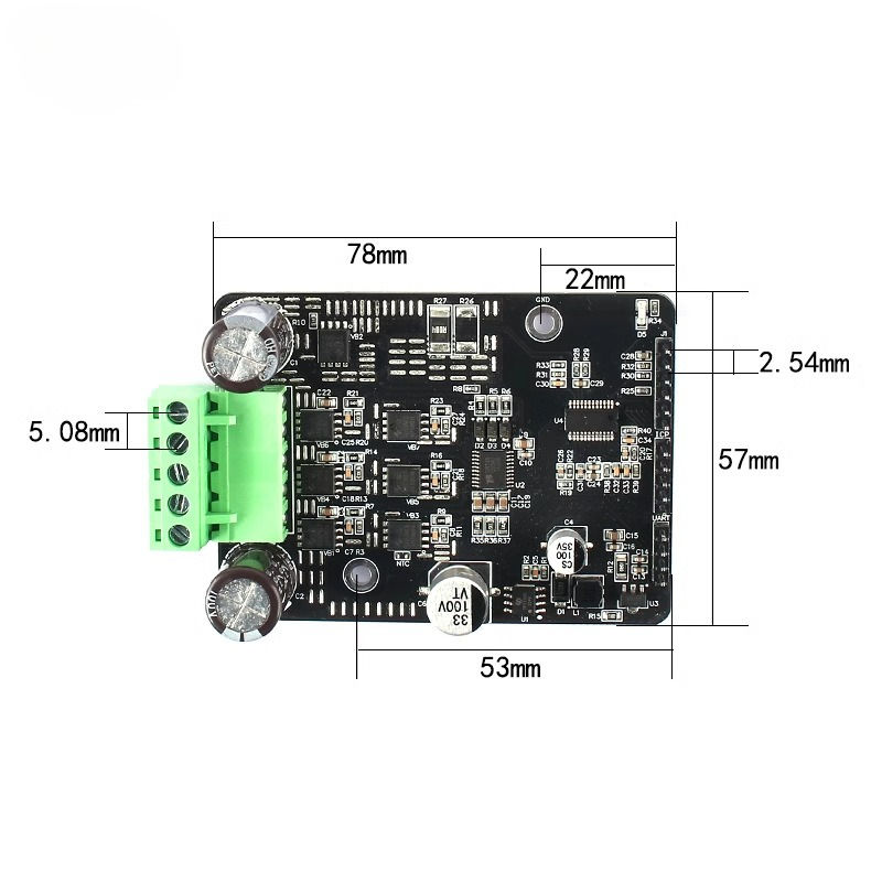 DC Motor Speed Controller Board 1600W 6-80V Analog Speed Regulator with Potentiometer Heatsink for Brush Motor Fans Drive Powers