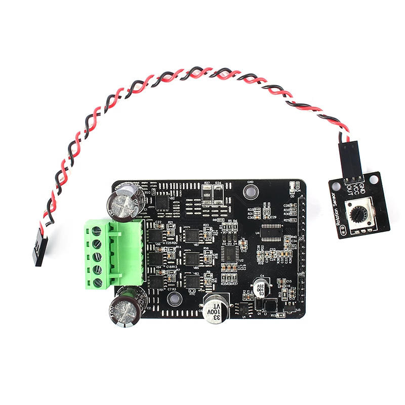 DC Motor Speed Controller Board 1600W 6-80V Analog Speed Regulator with Potentiometer Heatsink for Brush Motor Fans Drive Powers