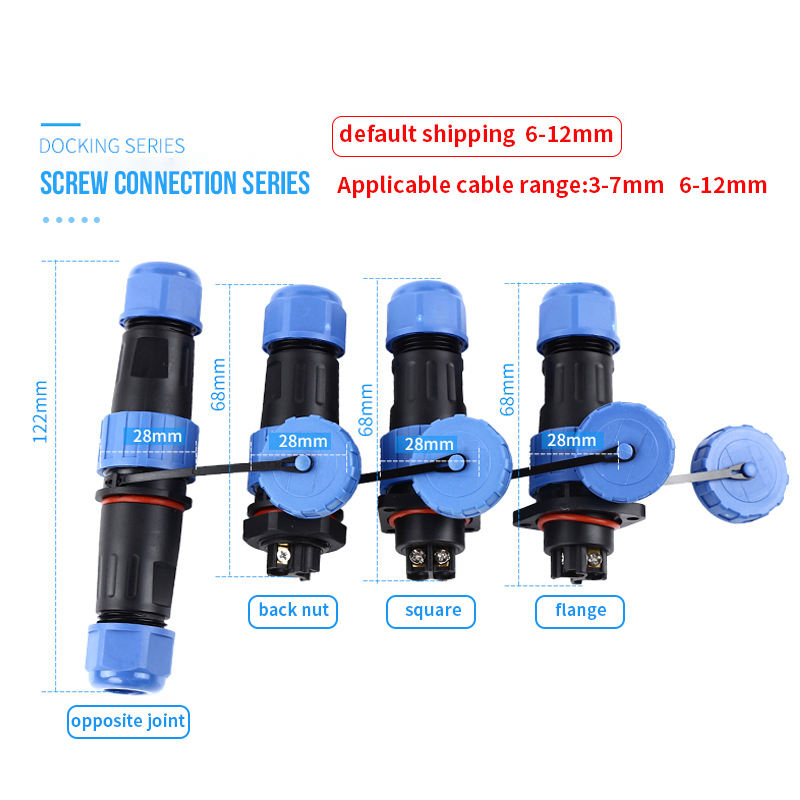 Waterproof Connectors Weipu SP Series Electrical Box Equipment Panel Receptacle Plug Aviation Connector 3 4 5 7 9Pin DXZP SC