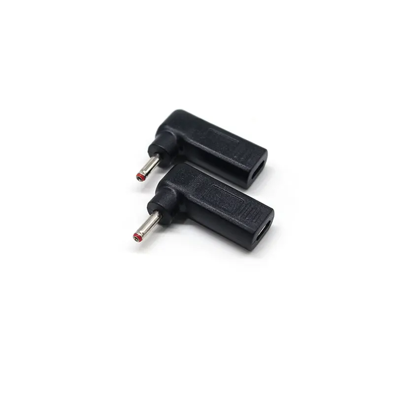 USB 3.0 Type C To 5.5X2.5 5.5X2.1 4.8X1.7 4.0X1.7 3.5X1.35 3.5X1.1 Male Dc Power Plug 90 Degree Angle L Shaped DC Converters