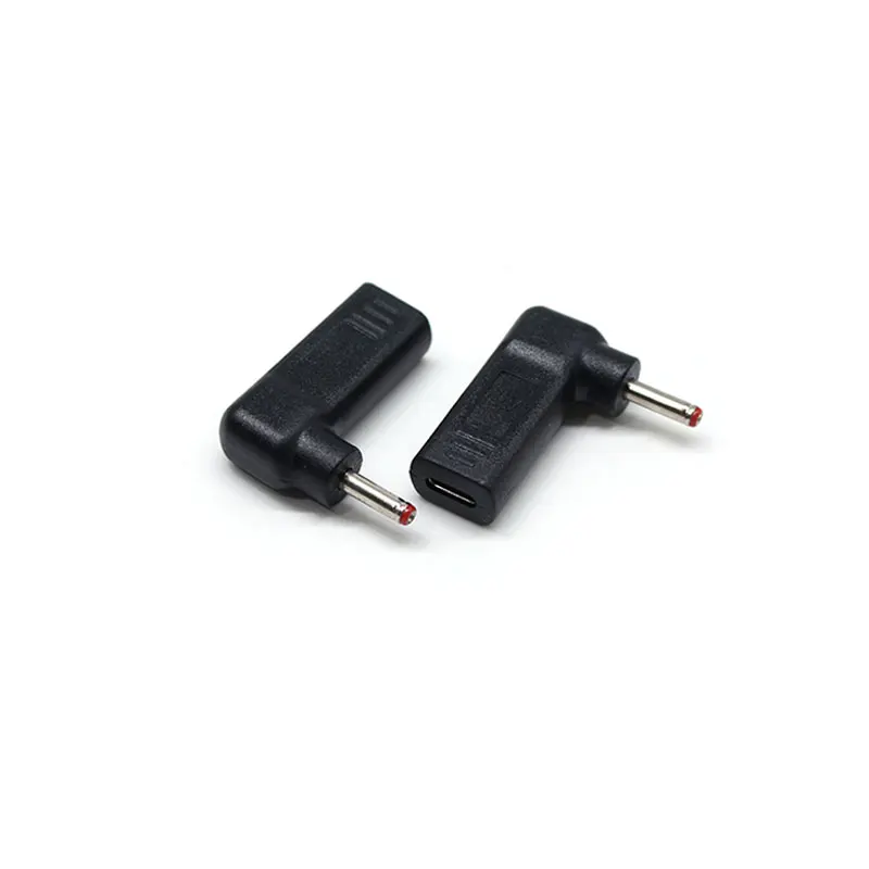 USB 3.0 Type C To 5.5X2.5 5.5X2.1 4.8X1.7 4.0X1.7 3.5X1.35 3.5X1.1 Male Dc Power Plug 90 Degree Angle L Shaped DC Converters