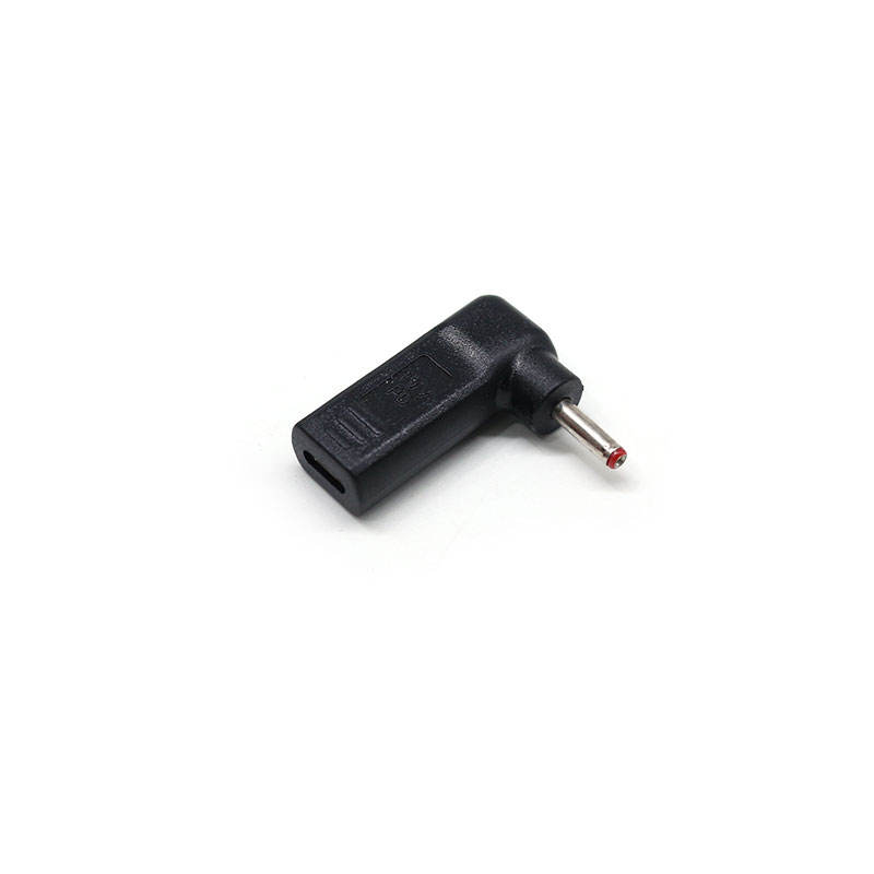 USB 3.0 Type C To 5.5X2.5 5.5X2.1 4.8X1.7 4.0X1.7 3.5X1.35 3.5X1.1 Male Dc Power Plug 90 Degree Angle L Shaped DC Converters