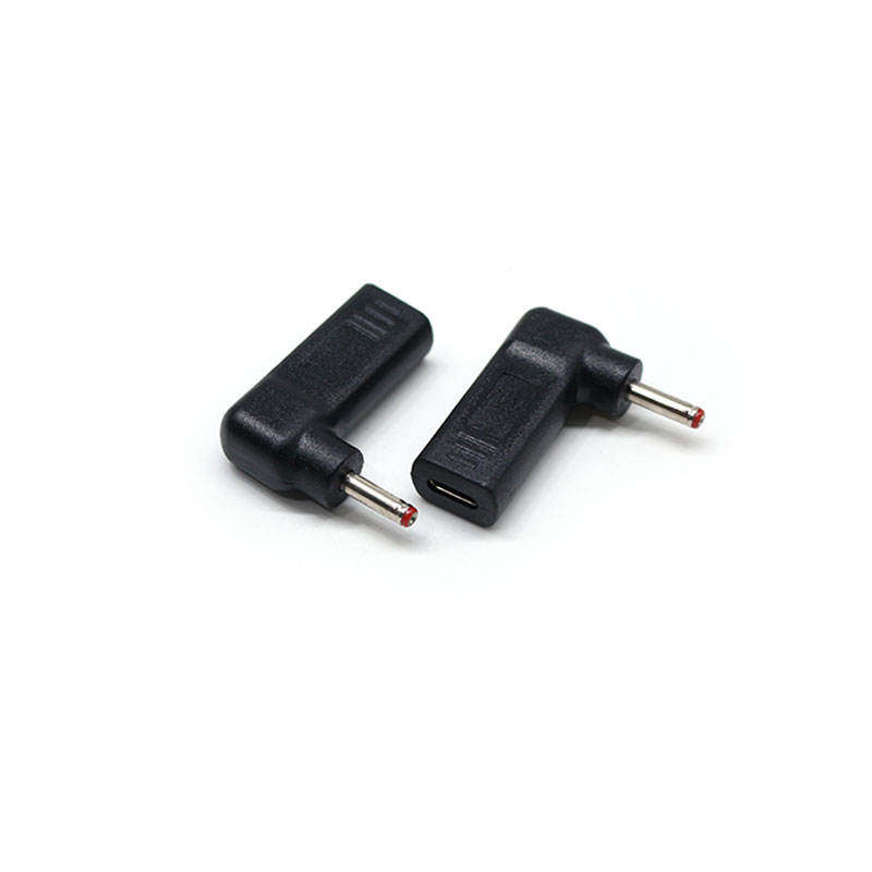 USB 3.0 Type C To 5.5X2.5 5.5X2.1 4.8X1.7 4.0X1.7 3.5X1.35 3.5X1.1 Male Dc Power Plug 90 Degree Angle L Shaped DC Converters