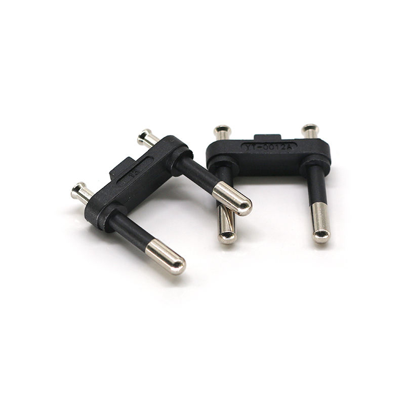 Factory Direct Supply Brazil Two Pins AC Plug Inserts Half Plastic Solid Pin Brazilian Plug Inserts Electrical Plug Inserts