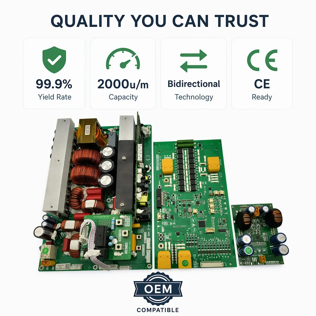 OEM ODM Custom Bidirectional Inverter Mainboard PCBA Energy Storage Power Control Board Mobile Power Bank PCB Assembly Supplier