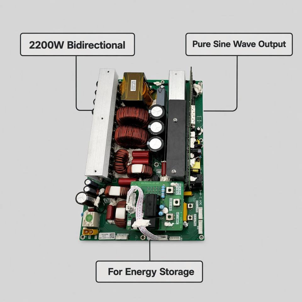 OEM ODM Custom Bidirectional Inverter Mainboard PCBA Energy Storage Power Control Board Mobile Power Bank PCB Assembly Supplier
