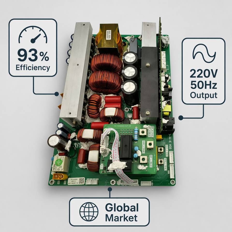 OEM ODM Custom Bidirectional Inverter Mainboard PCBA Energy Storage Power Control Board Mobile Power Bank PCB Assembly Supplier