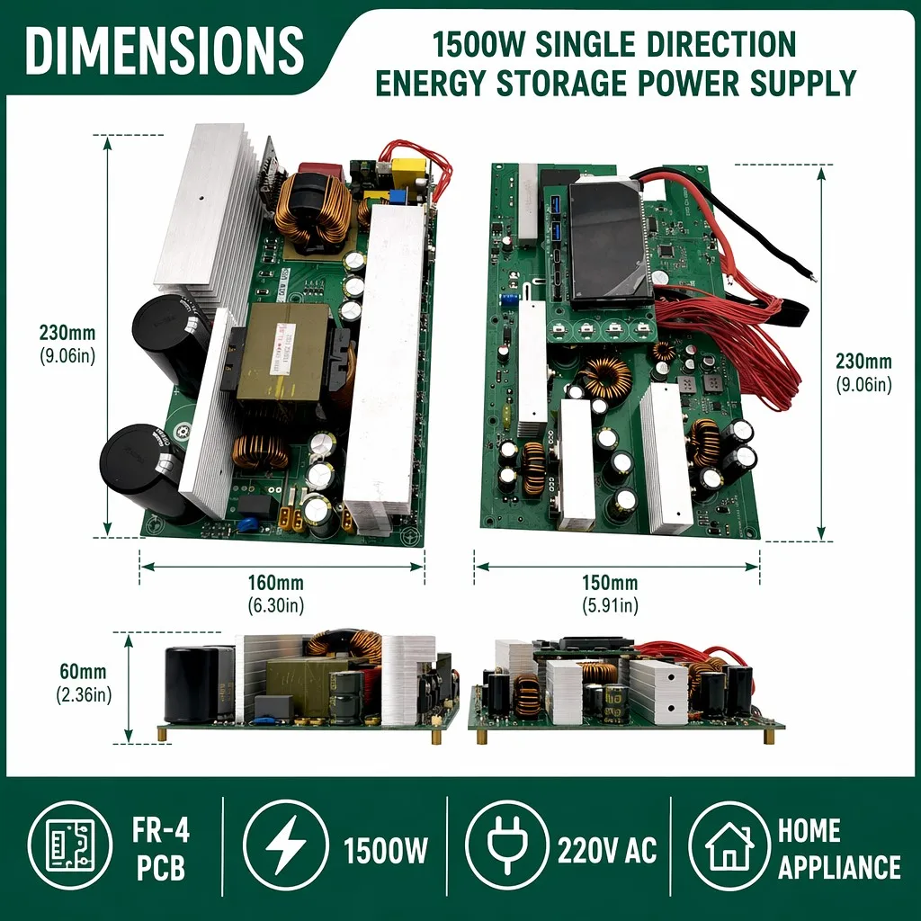 OEM ODM Custom Bidirectional Inverter Mainboard PCBA Energy Storage Power Control Boards Mobile Power Bank PCB Assembly Supplier