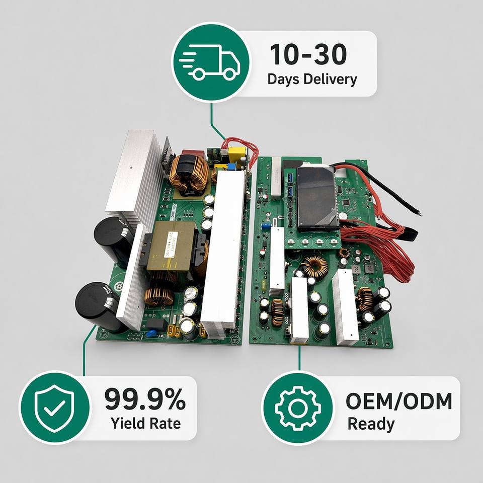 OEM ODM Custom Bidirectional Inverter Mainboard PCBA Energy Storage Power Control Boards Mobile Power Bank PCB Assembly Supplier