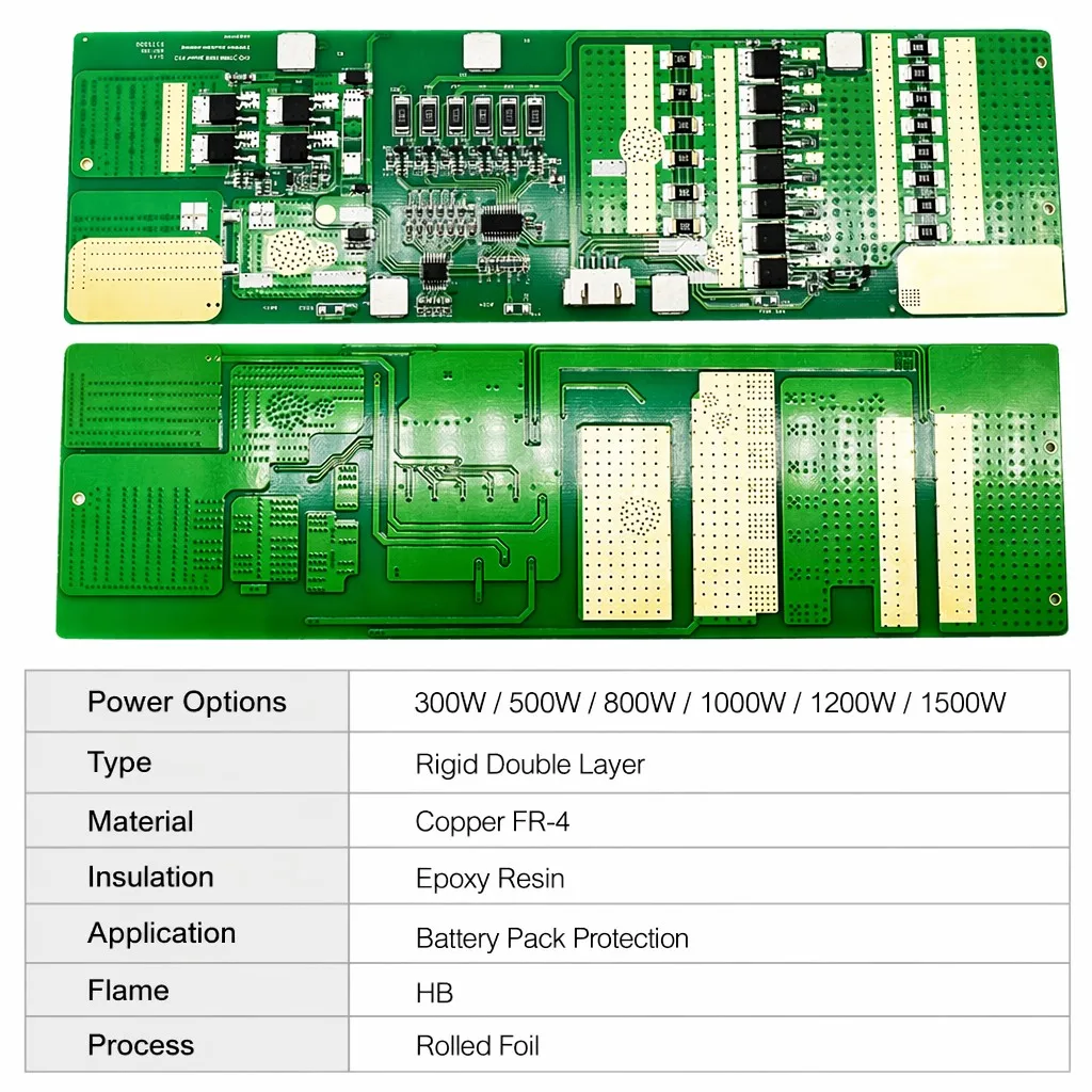 BMS Power Inverter PCBA Board 300W-1500W Double Layer Copper PCB Battery Protection Module for Energy Storage System OEM Custom