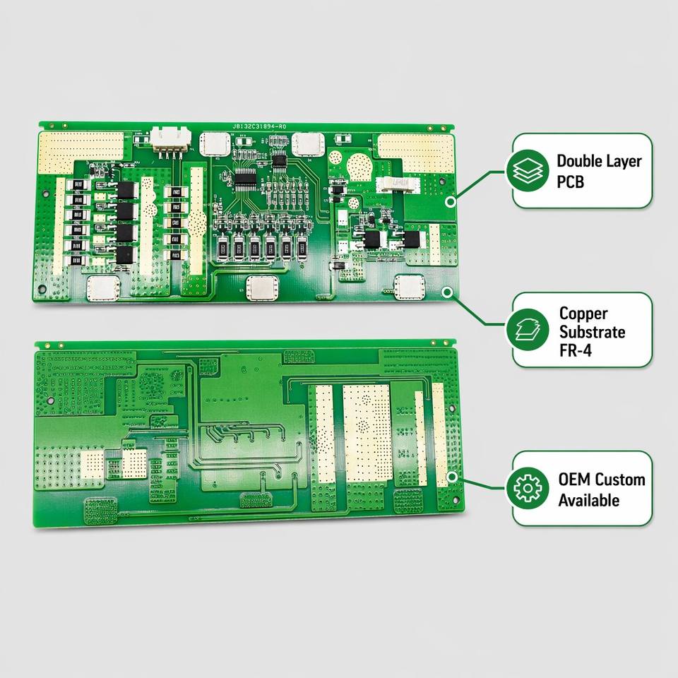 BMS Power Inverter PCBA Board 300W-1500W Double Layer Copper PCB Battery Protection Module for Energy Storage System OEM Custom
