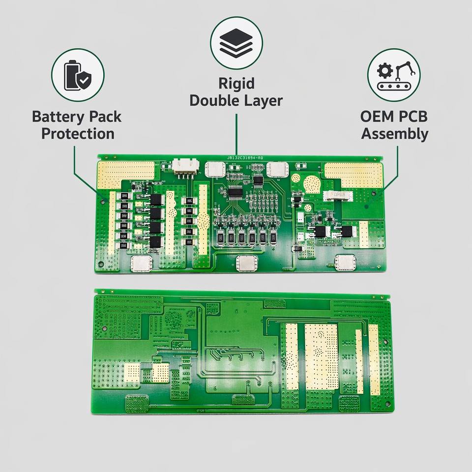 BMS Power Inverter PCBA Board 300W-1500W Double Layer Copper PCB Battery Protection Module for Energy Storage System OEM Custom