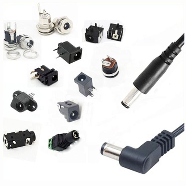 China Factory Solder Type Connectors 5.5*2.1mm Easy Assemble DC Female Socket DC Power Connectors DC Cable Adapter Wire Harness