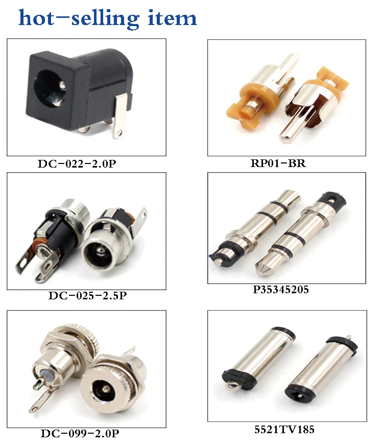 Original OEM Manufacturer High Quality DC Male Plugs Female Jack DC Power Socket Connectors Charging Sockets 5.5*2.1mm 5.5*2.5mm