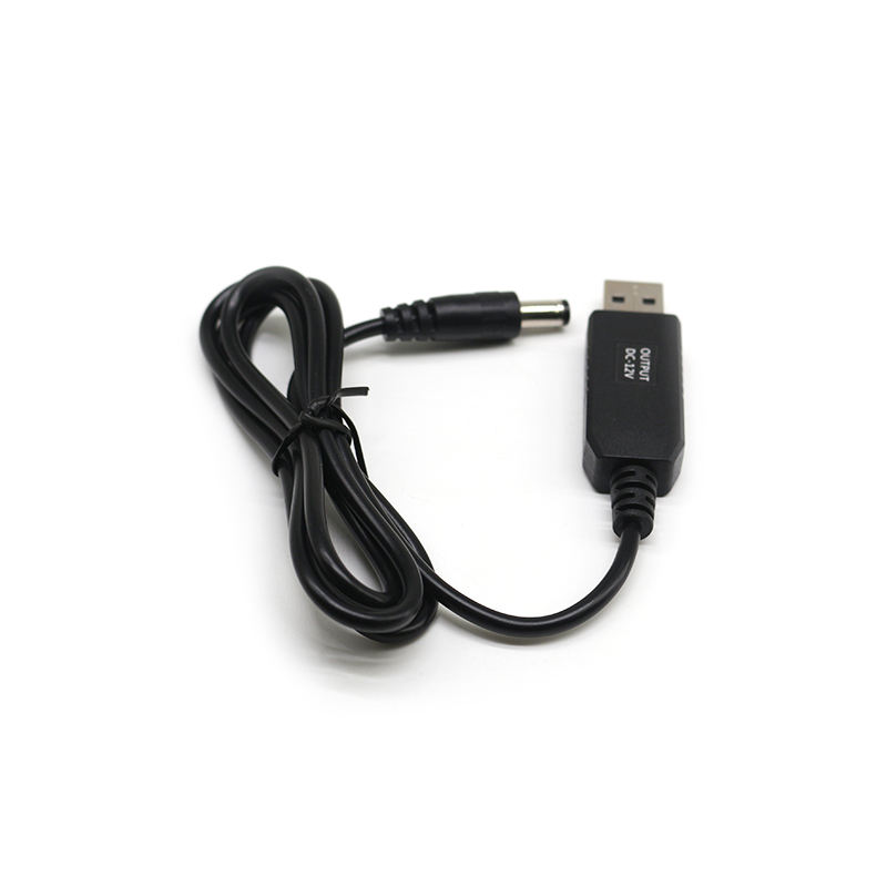 Factory Direct Sale Supply Custom USB Step up 5V to 12V Converter Power Supply DC Cable USB a Male Plug to 5.5*2.1mm Cables