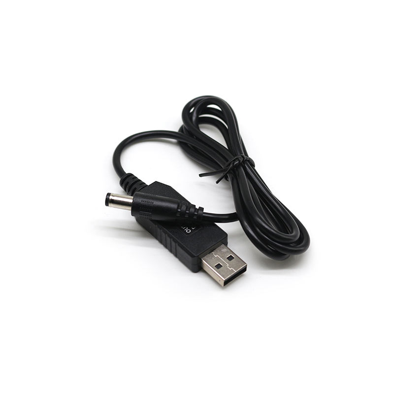 Factory Direct Sale Supply Custom USB Step up 5V to 12V Converter Power Supply DC Cable USB a Male Plug to 5.5*2.1mm Cables