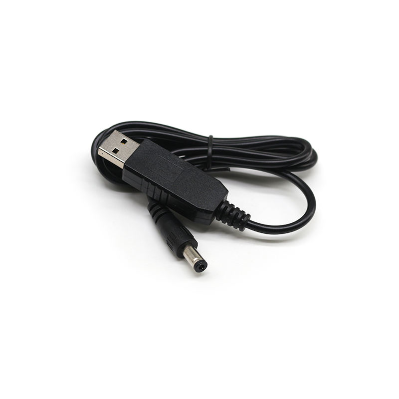 Factory Direct Sale Supply Custom USB Step up 5V to 12V Converter Power Supply DC Cable USB a Male Plug to 5.5*2.1mm Cables